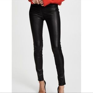 Helmut Lang Ponte Leather Leggings (100% lamb leather)